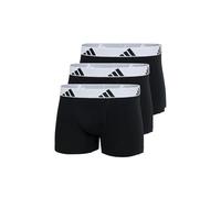 adidas - Active Flex - Confezione da 3 paia di boxer aderenti neri in cotone con fascia in vita a contrasto-Nero L