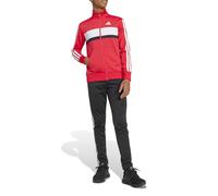 Adidas Tuta da Ragazzi Essentials Tiberio 3-Stripes Tricot Rossa Codice JI621...