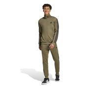 adidas Tuta da uomo basic con 3 strisce, in tricot, verde oliva, taglia XL/alta, Strati di Olivo, XL Tall