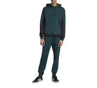 adidas Uomo SPORTSWEAR 300G FLEECE COLORBLOCK HOODED TRACKSUIT, aurora ivy/black, S