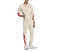 Tuta adidas Stadium 3 strisce beige rosso - L