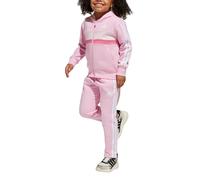 Adidas - Tuta Full Zip da Bambina Tiberio 3-Stripes, Rosa Rosa