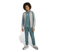 Adidas Tuta Seasonal Essentials Colorblock Juni tsmgreyh/pretea/white 11-12 Anni Green