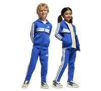 adidas Unisex - Bambini SEASONAL ESSENTIALS TIBERIO 3 STRIPES FLEECE TRACKSUIT, team royal blue/white/glow blue, 3-4 Years