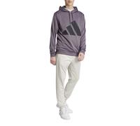 Adidas - Tuta Uomo con Cappuccio Big Logo, Grigio Codice JI8871 - 9M
