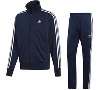 Adidas Tuta Uomo Firebird Nera Completa Giacca Con Zip E Pantaloni