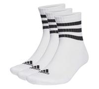 adidas Unisex 3-stripes Cushioned Sportswear Mid-cut Socks 3 Pairs Ankle Socks (
