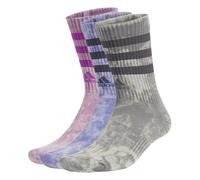 adidas Unisex 3-Stripes Stonewash Crew Socks 3 Pairs Grey 8.5-10
