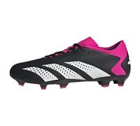 Adidas Unisex Accuracy.3 Low Firm Ground Boots, Core Black/Cloud White/Shock Pink, 46 EU