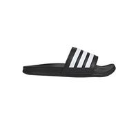 adidas Unisex Adilette Comfort Slides Sandal, Core Black/White, 8 US Women