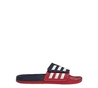 adidas Unisex Adilette Slides Sandal, Collegiate Navy/White/Scarlet (TND), 10 US Women
