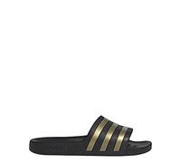 adidas unisex-adult Adilette Aqua Slides Black/Gold Metallic/Black 8