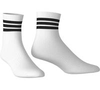 adidas Unisex - Adulto 3-STRIPE HALF CREW SOCK, white/black, 48-51