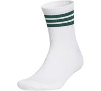 adidas Unisex - Adulto 3-STRIPE HALF CREW SOCK, white/collegiate green, 34-36