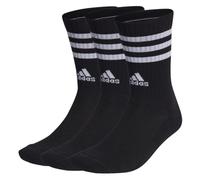 adidas Unisex - Adulto 3-Stripes Cushioned Crew Socks 3 Pairs, Black / White, 4.5-6