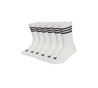 adidas Unisex - Adulto 3 Stripes Essentials Cushioned Crew Socks 6 Pair Pack, white/black/black, 42-45