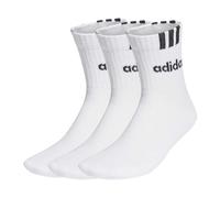 adidas Unisex - Adulto 3-Stripes Linear Half-Crew Cushioned Socks 3 Pairs