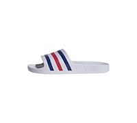 adidas Unisex - Adulto Adilette Aqua Slides, ftwr white/pure ruby/semi lucid blue, 44.5 EU