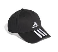 adidas Baseball 3-Stripes Twill cap, Cappellino Unisex-Adulto, Black/White/White, S