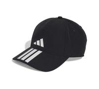 adidas Unisex - Adulto Baseball cap 3 Stripes Climaproof, Black/White, S