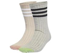 adidas Unisex - Adulto Comfort Socks 2 Pairs, Medium Grey Heather/Wonder Beige/Black/White, 37-40
