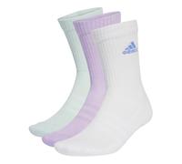 adidas Unisex - Adulto Cushioned Crew Socks 3 Pairs, Powder Plum/White/Halo Mint, 10.5-12.5