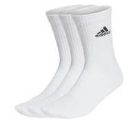 adidas Unisex - Adulto Cushioned Crew Socks 3 Pairs, White / Black, 10.5-12.5