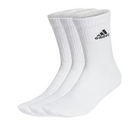 adidas Unisex - Adulto Cushioned Crew Socks 3 Pairs, White / Black, 8.5-10