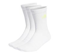 adidas Unisex - Adulto Cushioned Crew Socks 3 Pairs, White / Lucid Cyan / Lucid Lemon / Lucid Pink, 42-45