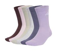 adidas Unisex - Adulto CUSHIONED CREW SOCKS 6 PAIR PACK, Aurora Ruby/Preloved Violet/Powder Plum/Light Grey Heather, 4.5-6