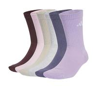 adidas Unisex - Adulto CUSHIONED CREW SOCKS 6 PAIR PACK, Aurora Ruby/Preloved Violet/Powder Plum/Light Grey Heather, 2.5-4