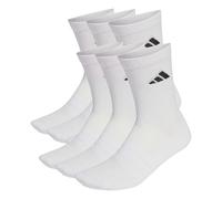 adidas Unisex - Adulto Cushioned Crew Socks 6 Pair Pack, white/white/black, 42-45