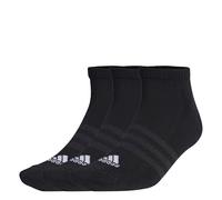 adidas Unisex - Adulto Cushioned Low-Cut Socks 3 Pairs, Black / White, 10.5-12.5