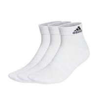 adidas Unisex - Adulto Cushioned Sportswear Ankle Socks 3 Pairs, White / Black, 4.5-6