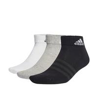 adidas Unisex - Adulto Cushioned Sportswear Ankle Socks 6 Pairs, Medium Grey Heather/White/Black, 4.5-6