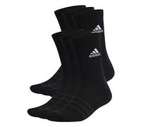 adidas Unisex - Adulto Cushioned Sportswear Crew Socks 6 Pairs, Black / White, 4.5-6
