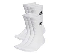 adidas Unisex - Adulto Cushioned Sportswear Crew Socks 6 Pairs, White/Black, 34-36