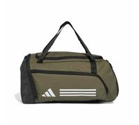 adidas Unisex - Adulto Essentials 3-Stripes Duffel Bag, olive strata/WHITE, S