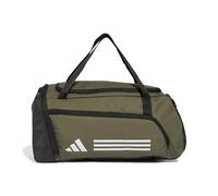 adidas Unisex - Adulto Essentials 3-Stripes Duffel Bag, olive strata/WHITE, S