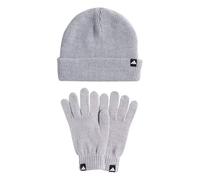 adidas Unisex - Adulto Glove + Beanie Pack, Light Grey Heather/White, L
