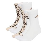 adidas Unisex - Adulto Leo Graphic Socks 3 Pair Pack Socks, Crystal Linen/Khaki Six/dark brown, XL