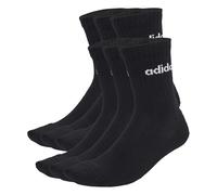 adidas Unisex - Adulto LINEAR CREW SOCKS CUSHIONED SOCKS 6 PAIR PACK, Black/White, 45-48