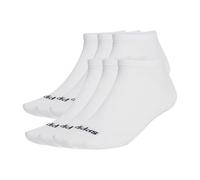 adidas Unisex - Adulto LINEAR CREW SOCKS CUSHIONED SOCKS 6 PAIR PACK, White/Black, 6-7 Years