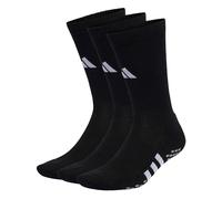 adidas Unisex - Adulto Performance Cushioned Crew Grip Socks 3-Pairs Pack, Black/White, 40-42