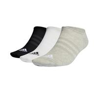 adidas Unisex - Adulto Thin and Light No-Show Socks 3 Pairs, Medium Grey Heather / White / Black, 4.5-6