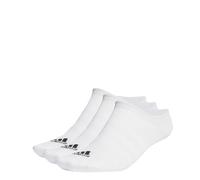 adidas Unisex - Adulto Thin and Light No-Show Socks 3 Pairs, White / Black, 8.5-10