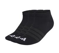 adidas Unisex - Adulto Thin&Light Essentials Low Cut Socks 3 Pair Pack, black/black/white, 5-6 Years