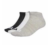 adidas Mixte THIN&LIGHT ESSENTIALS LOW CUT SOCKS 3 PAIR PACK, medium grey heather/white/black, 10.5-12.5