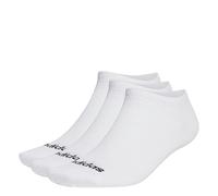 adidas Unisex - Adulto Thin Linear Low-Cut Socks 3 Pairs, White / Black, 4.5-6