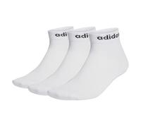 adidas Unisex - Adulto Think Linear Ankle Socks 3 Pairs, White/Black, 6.5-8